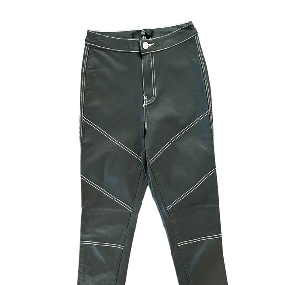 Missguided High Waisted Coated Skinny Pants, Size 4 - Picture 2 of 7